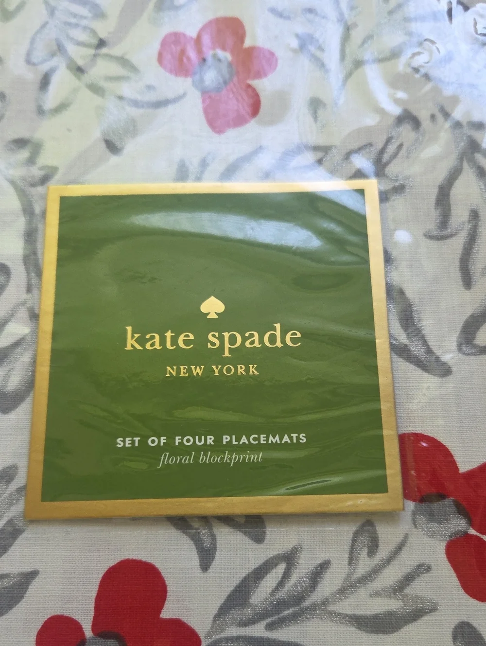 kate spade Red & Gray Floral Placemat Set Of 4